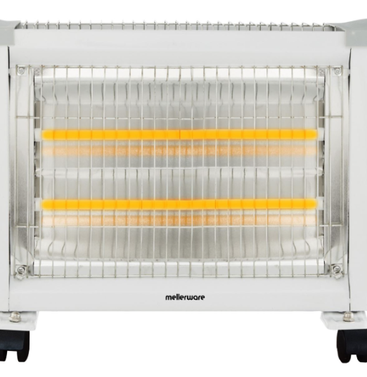 Mellerware Heater Quartz Powder Coat White 5 Bar 2000W