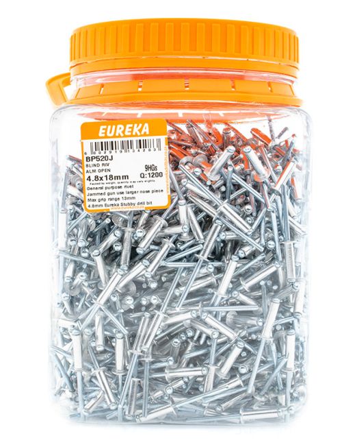 Eureka Blind Rivit Aluminium Open 4.8x18mm Q:1200