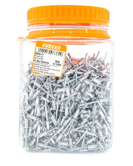 Eureka Blind Rivit Aluminium Open 4.8x10mm Q:1500