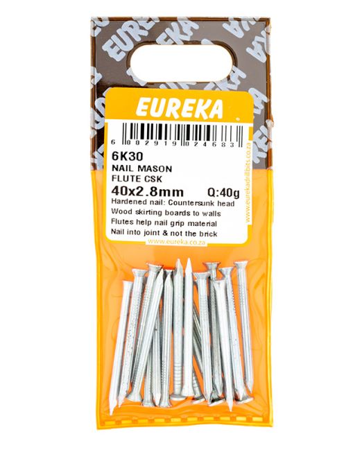 Eureka Nail Mason Flute Csk 40×2.8mm Q:40g