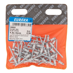 eureka blind rivit aluminium open 4.8x 6mm q:50