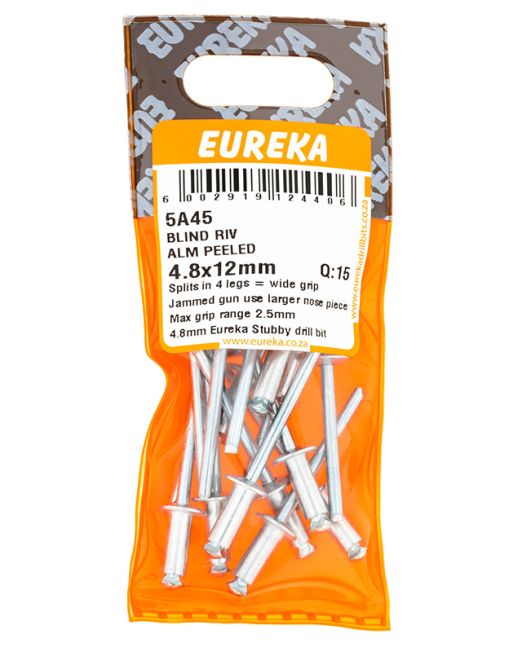 Eureka Blind Rivit Aluminium Peeled 4.8x12mm Q:15