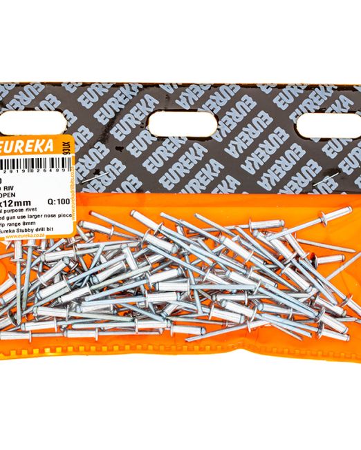 Eureka Blind Rivit Aluminium Open 4.0x12mm Q:100