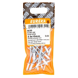 eureka blind rivit aluminium open 4.0x10mm q:25