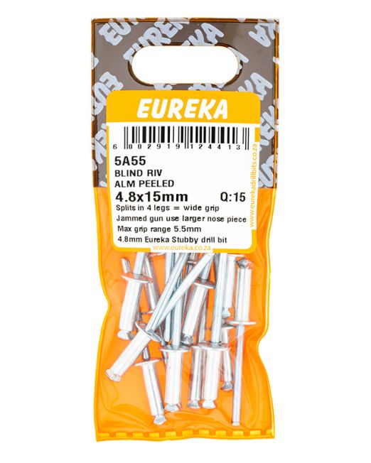Eureka Blind Rivit Aluminium Peeled 4.8x15mm Q:15