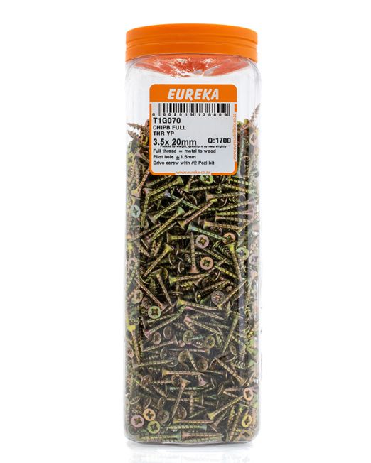 Eureka Chipboard Full Thread Yp 3.5x 20mm Q:1700