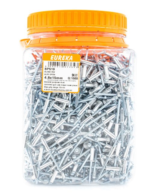Eureka Blind Rivit Aluminium Open 4.8x15mm Q:1500