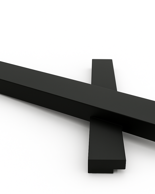 PVC W/P INTERIOR BLACK STARTER 2.4m × 26mm × 12mm P/EACH