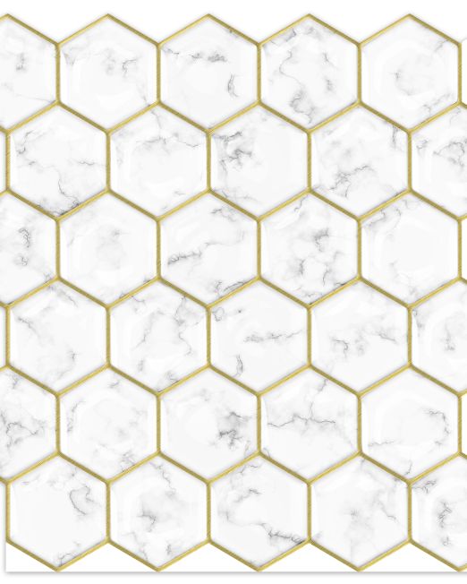 PEEL&STICK 3D PANELS HEX 2 PACK 305MM × 305MM