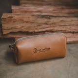 Tau Cosmetic Leather Pouch Small