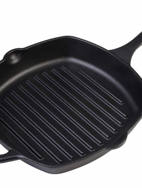 Victoria 26cm Cast Iron Square Grill Pan Noag's Market
