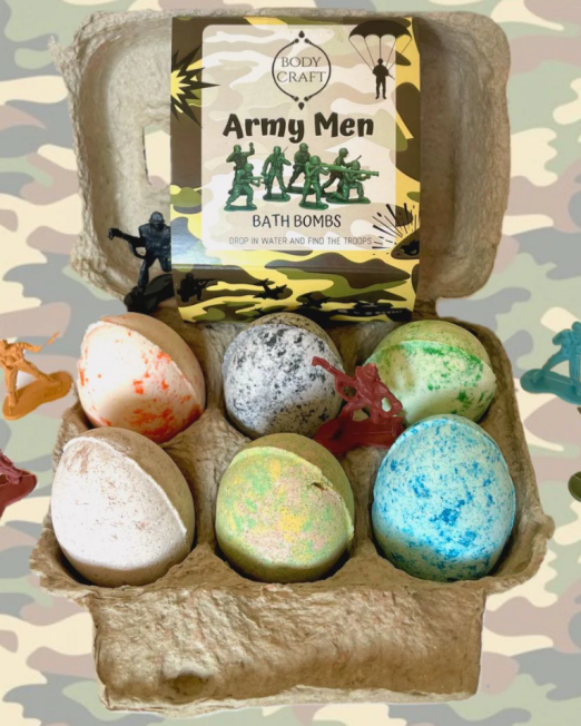 Army Bath Bomb Egg Box