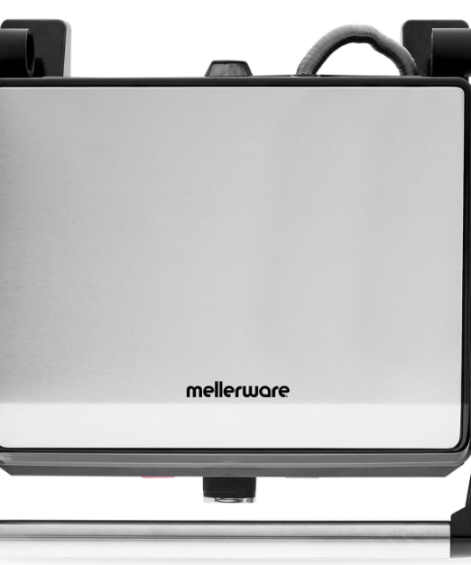 Mellerware Panini Press 4 Slice Non-Stick Black 29 X 23Cm 2200W
