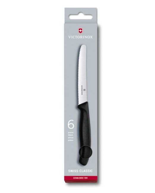 Victorinox Swiss Classic 6 Piece Steak Knife Set – Serrated Round