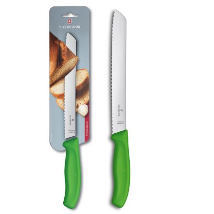 vict serrated bread knife 21cm green