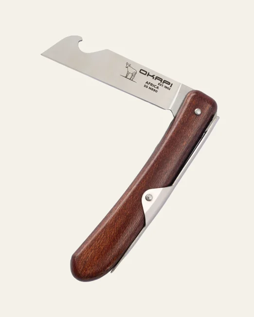 Okapi – Biltong & Beer Knife – Wood Veneer