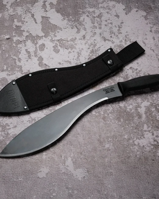 Knife Okapi Kukri Machete Black Hdl Sheath