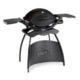 WEBER Q 2200 BLACK GAS GRILL AND STAND