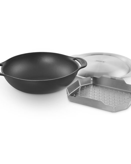 WEBER WEBER CRAFTED WOK AND STEAMER (CAST IRON)
