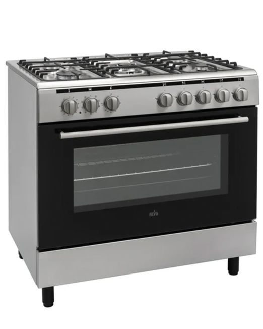 5-BURNER FREESTANDING GAS ELECTRIC COOKER COMBO | 90x60cm | 9 FUNCTION